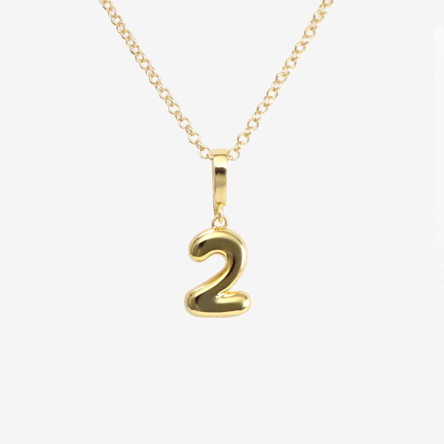 Gold Cloud Number Necklace