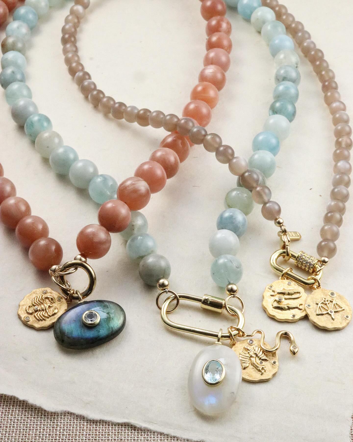 Chocolate Moonstone Beaded Necklace