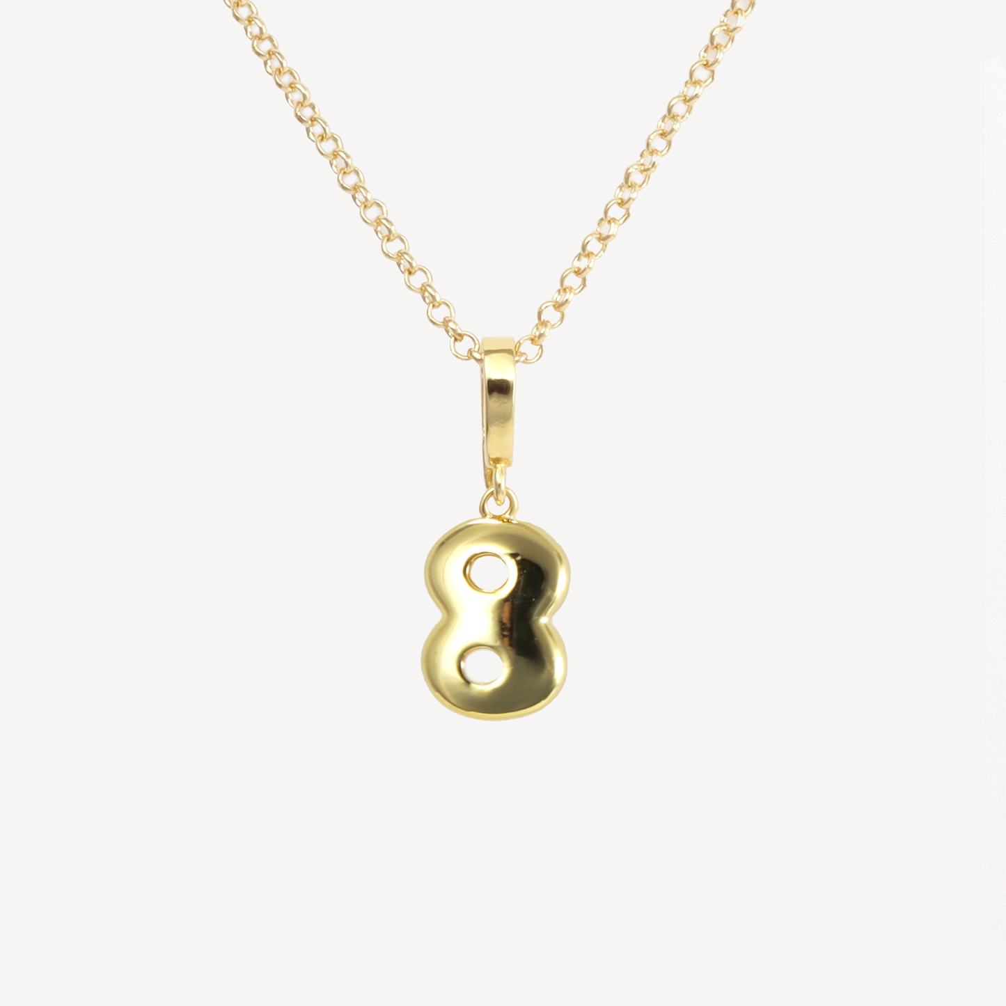Gold Cloud Number Necklace