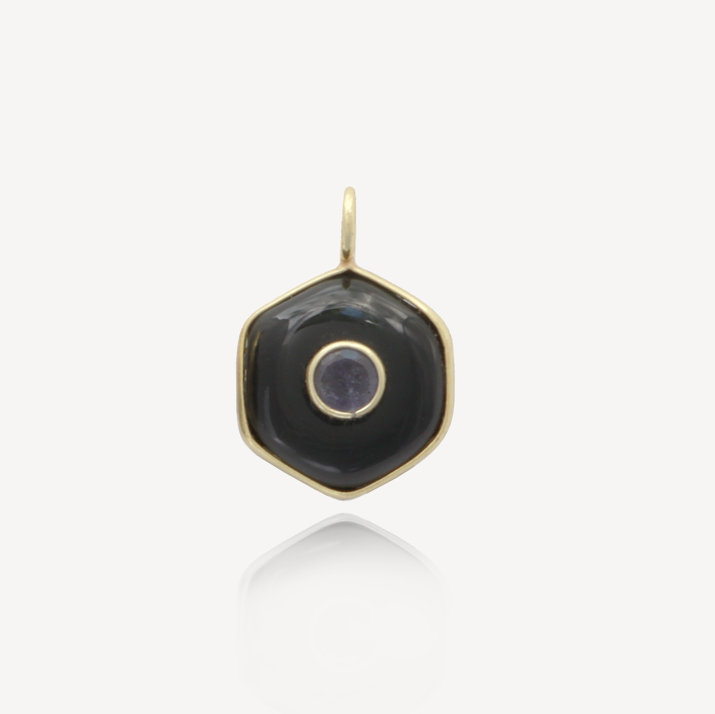 Medium Amie Hexagon Black Onyx Pendant