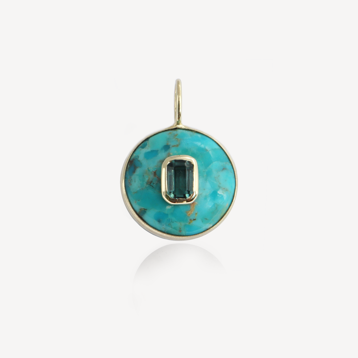 Medium Amie Turquoise with London Blue Topaz Pendant