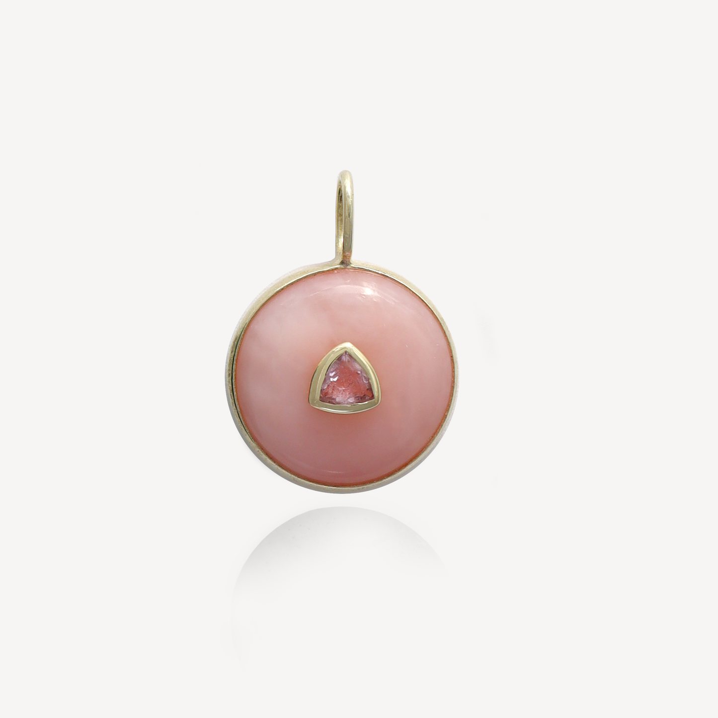 Medium Amie Turquoise Pink Opal with Morganite Pendant
