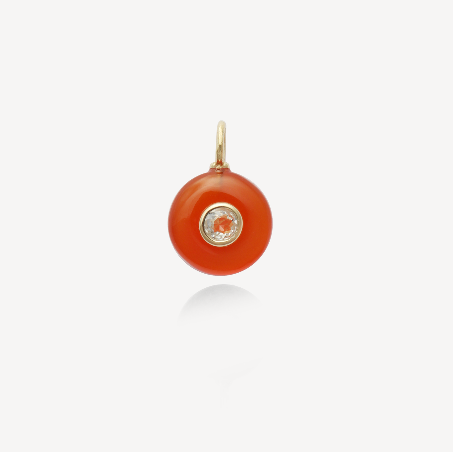 Small Cherie Round Carnelian Pendant