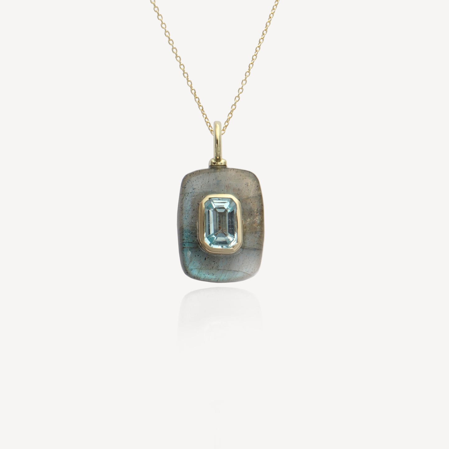 Small Cherie Rectangle Labradorite Pendant