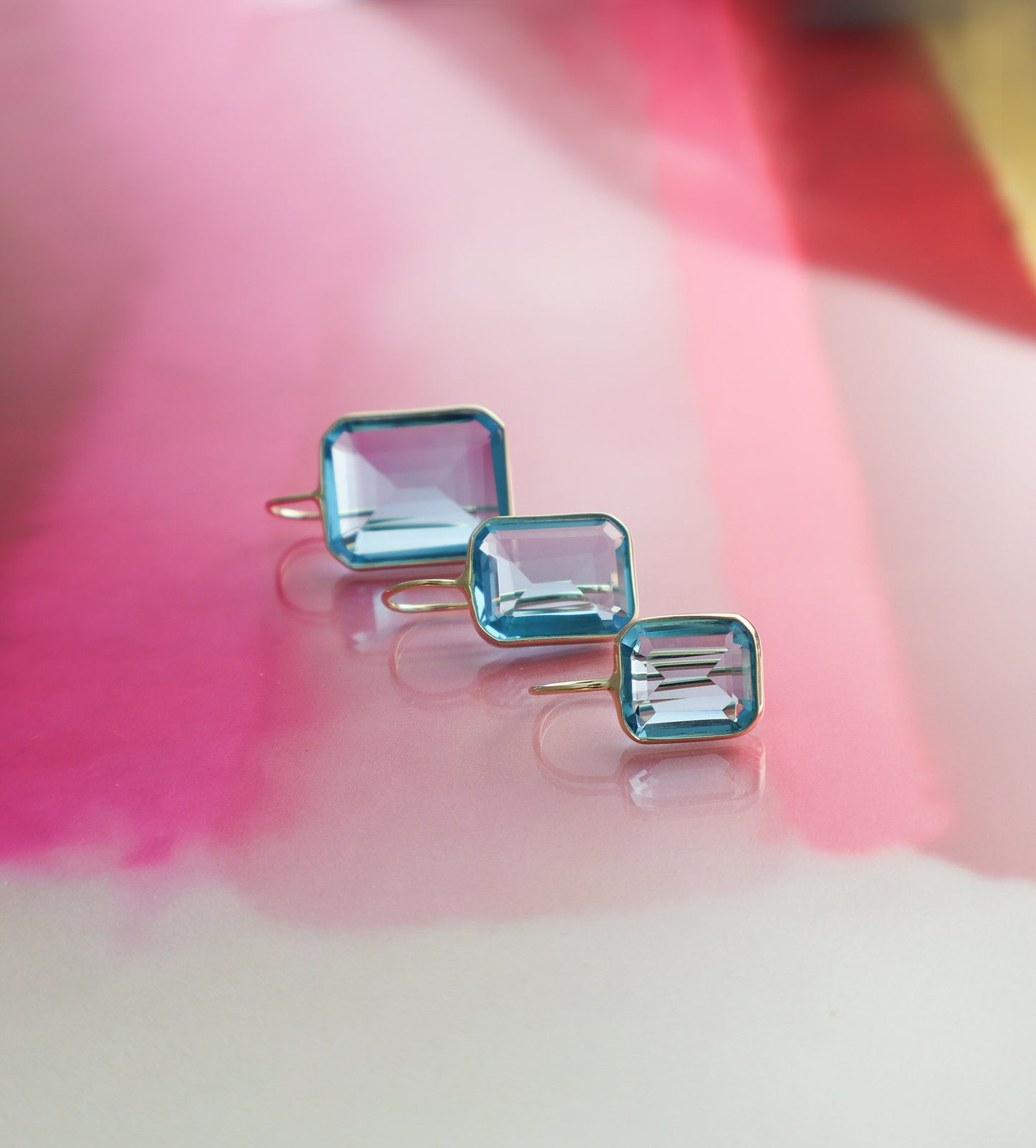 Small Gemma Blue Hydro Quartz Drop Earrings
