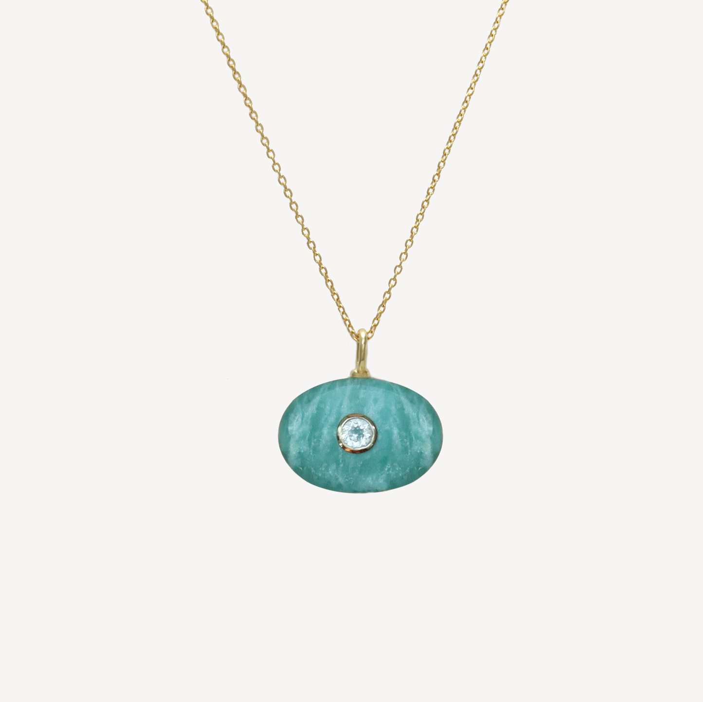 Amie Amazonite Gemstone Pendant Necklace