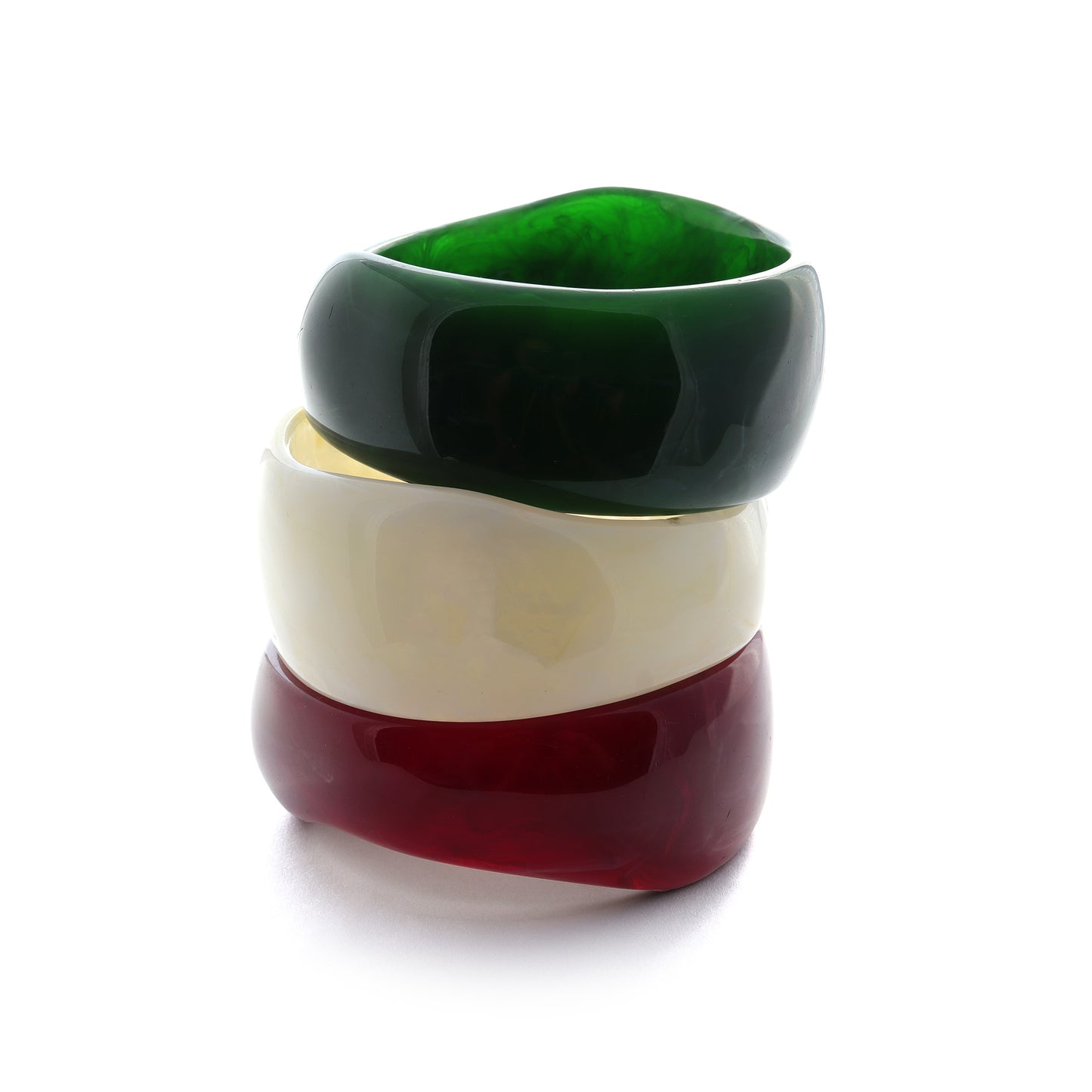 Green Resin Forma Bangle