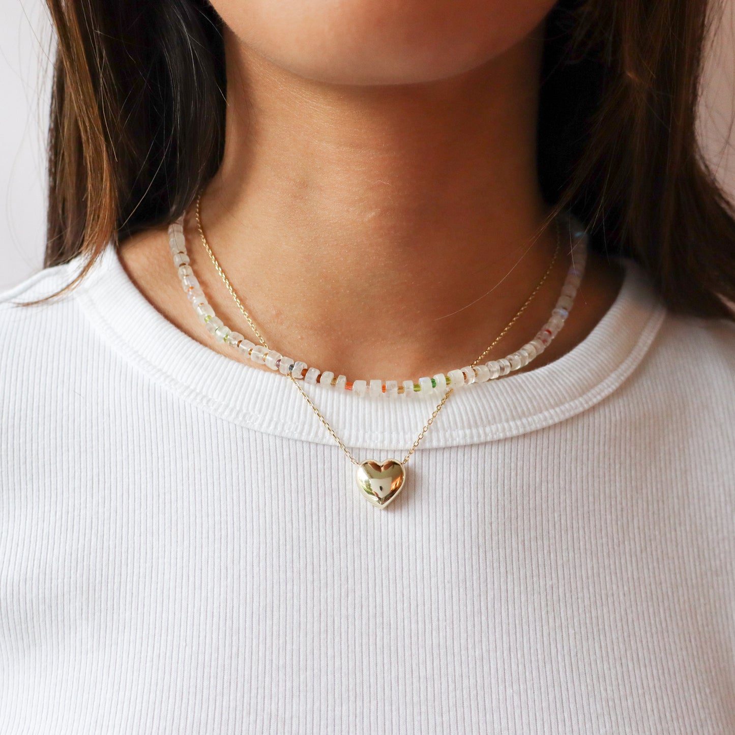Venus Puffy Heart Necklace