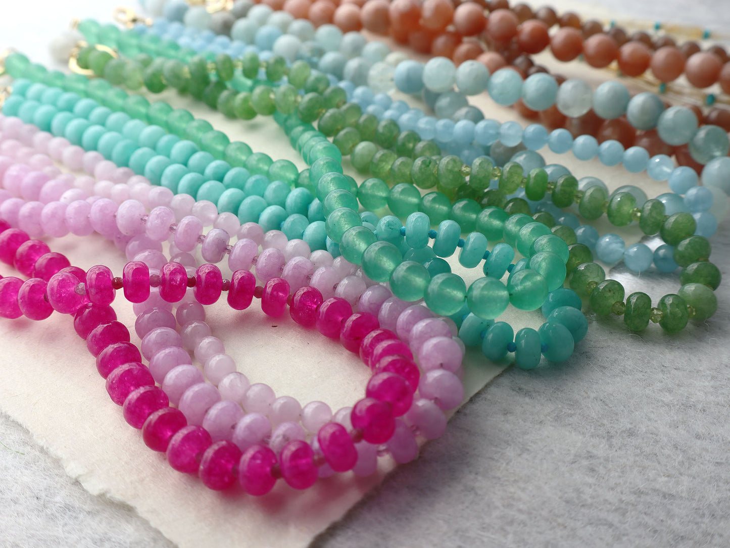 Hot Pink Jade Necklace