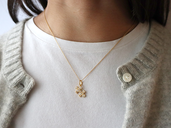 Kindred Mini Pave Puzzle Necklace