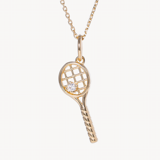 Serena Tennis Charm Necklace