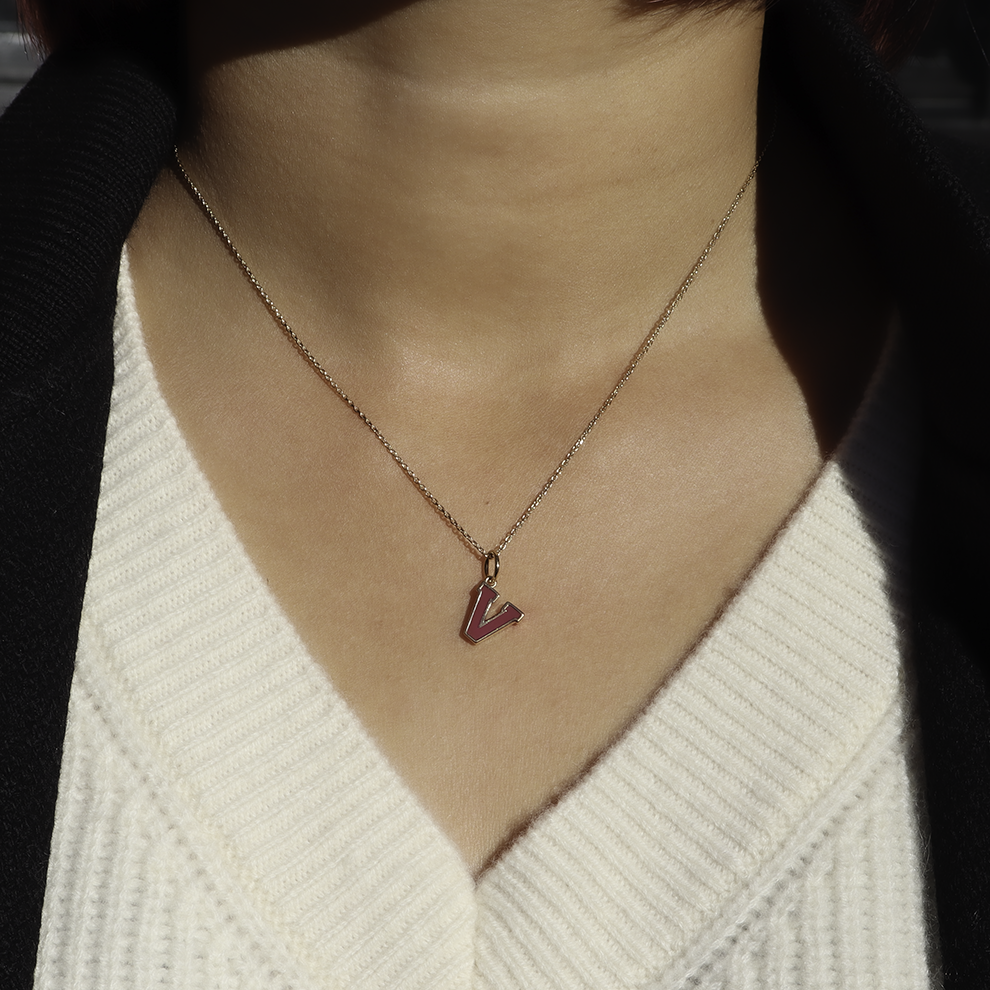 Verona Letterman Necklace