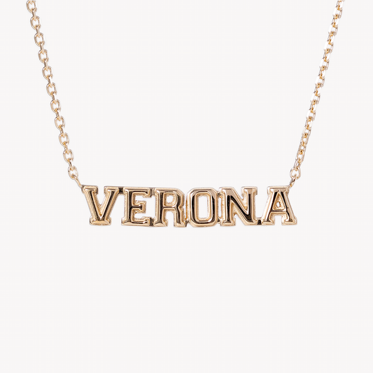 Verona Nameplate Necklace