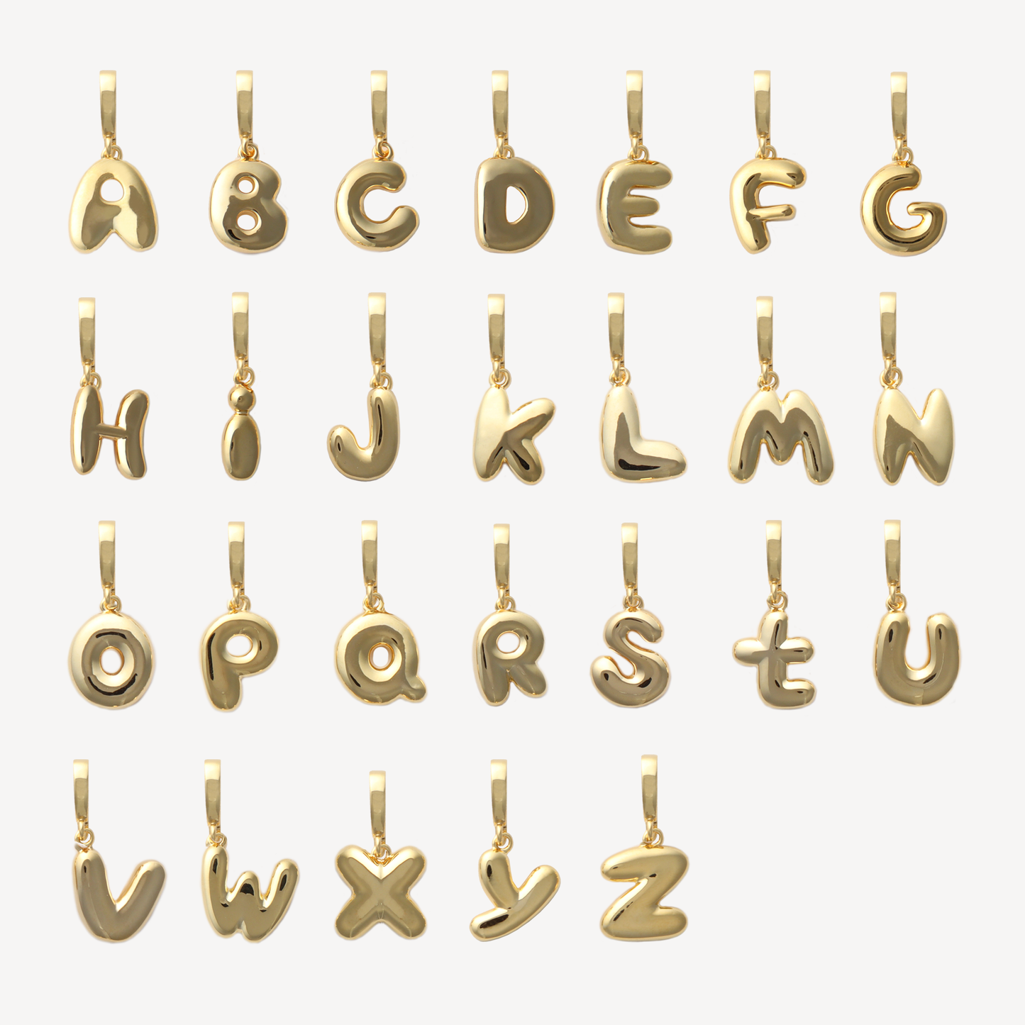 Gold Cloud Initial Necklace