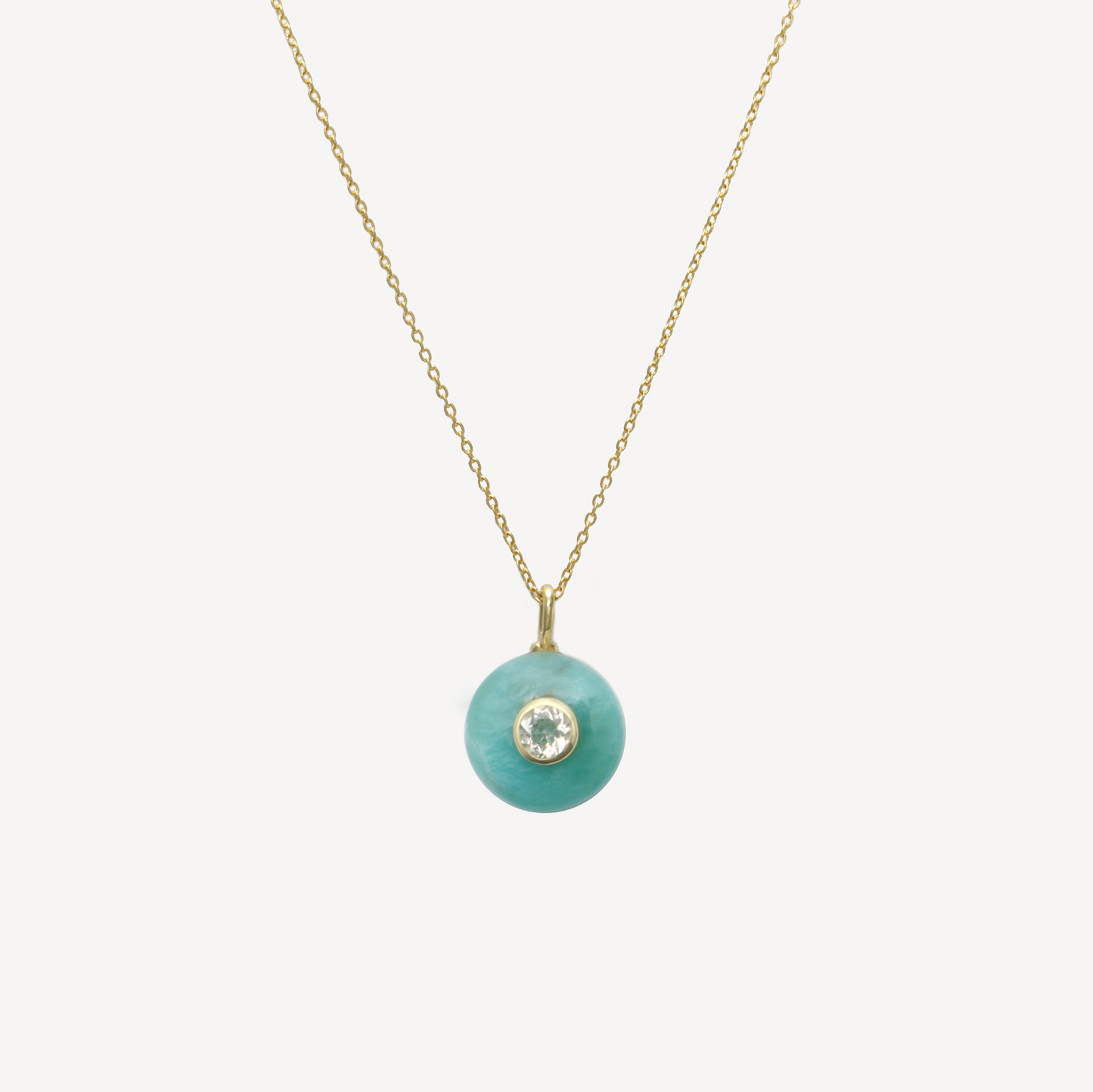 Cherie Mini Amazonite Pendant Necklace