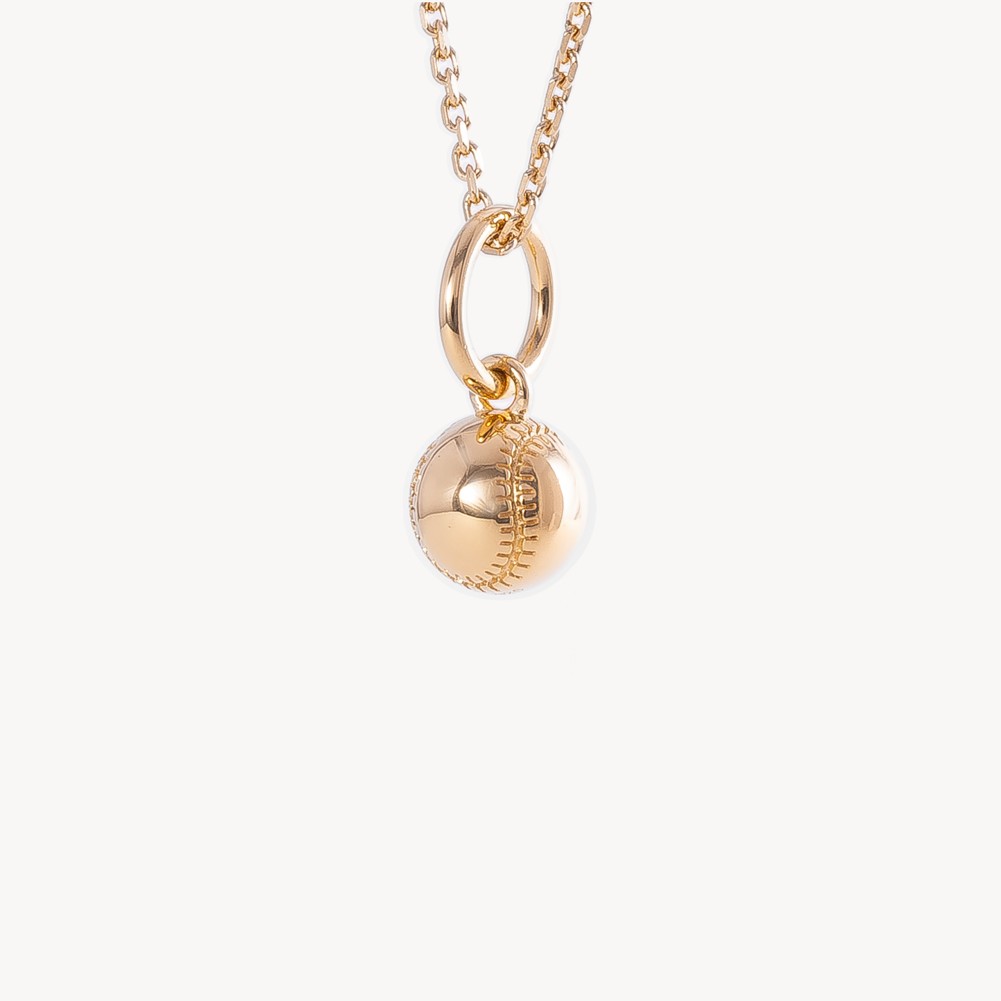 Gold Mae Mini Baseball Necklace