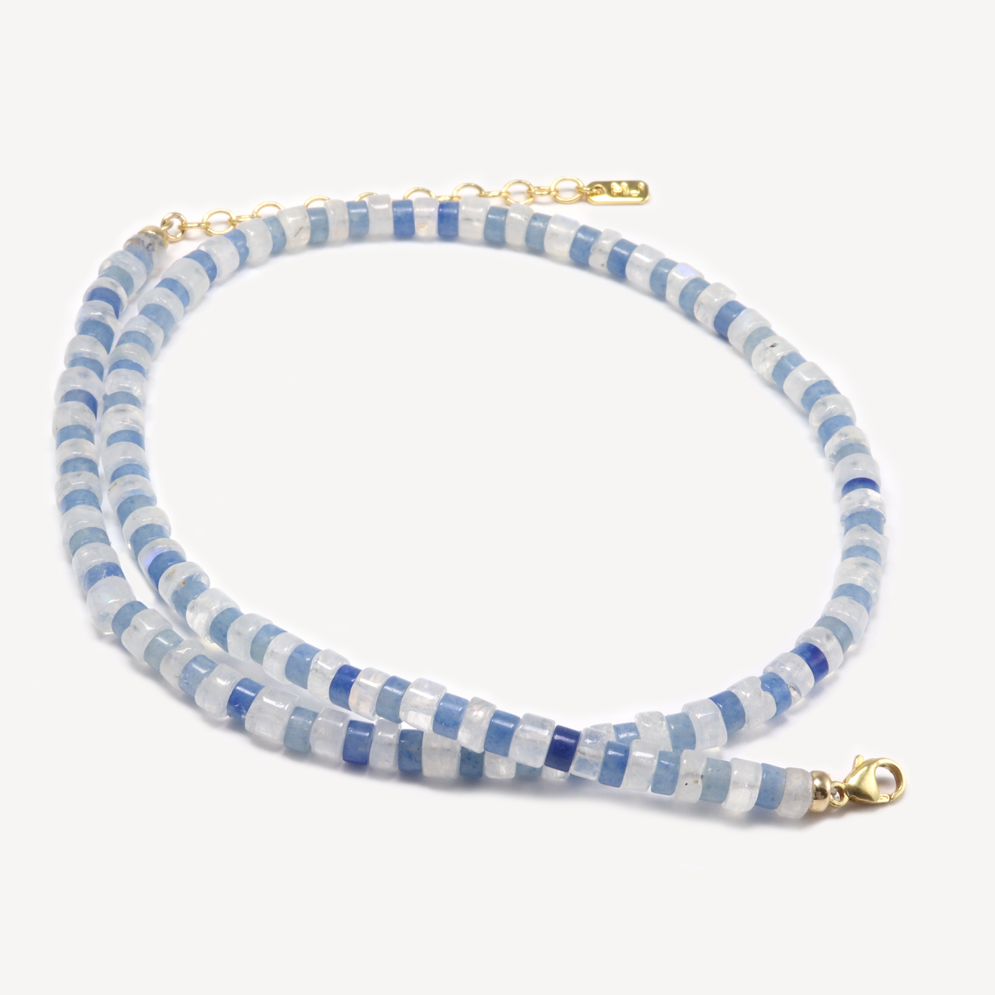 Rainbow Moonstone and Blue Aventurine Necklace