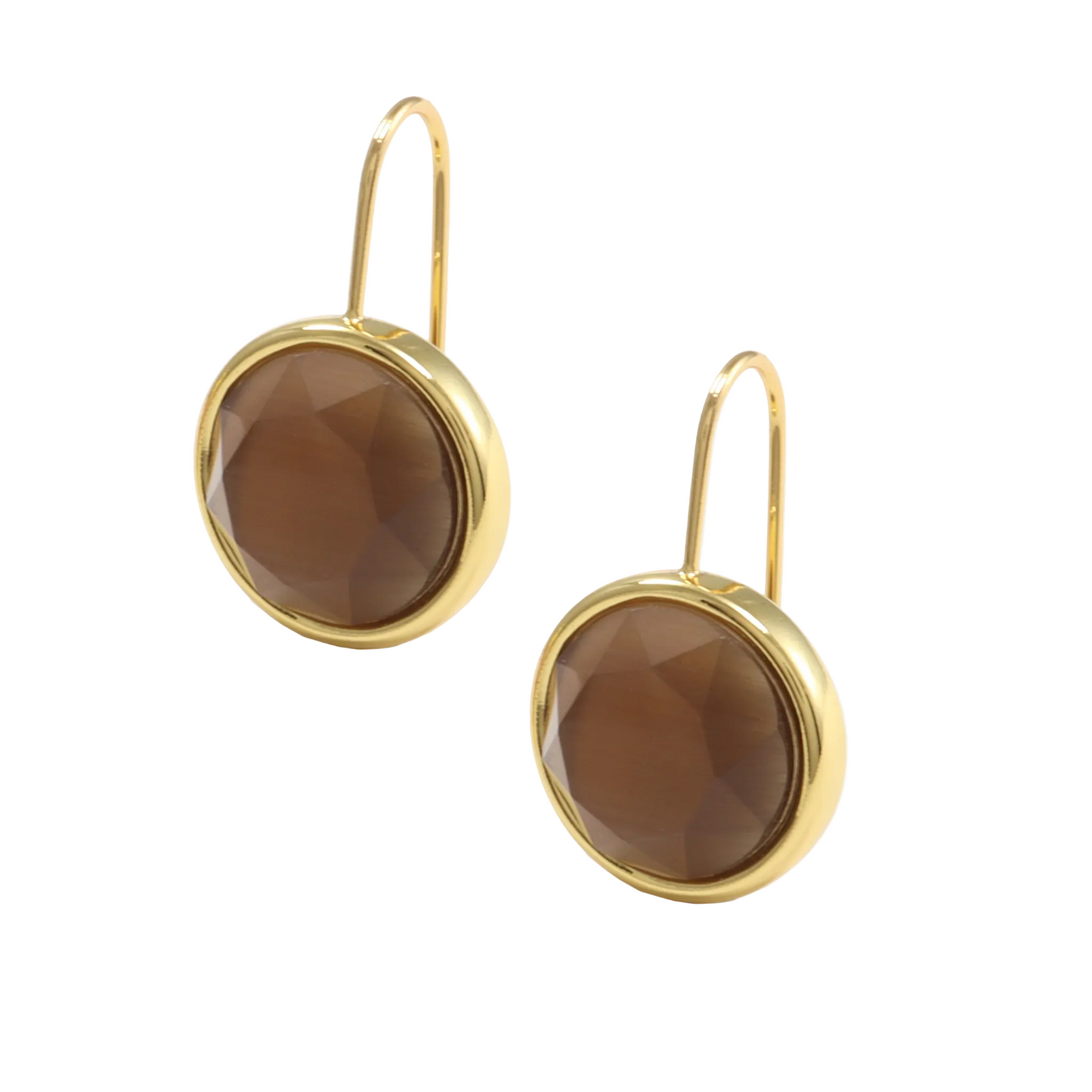 Brown Cataseye Parsons Drop Earring