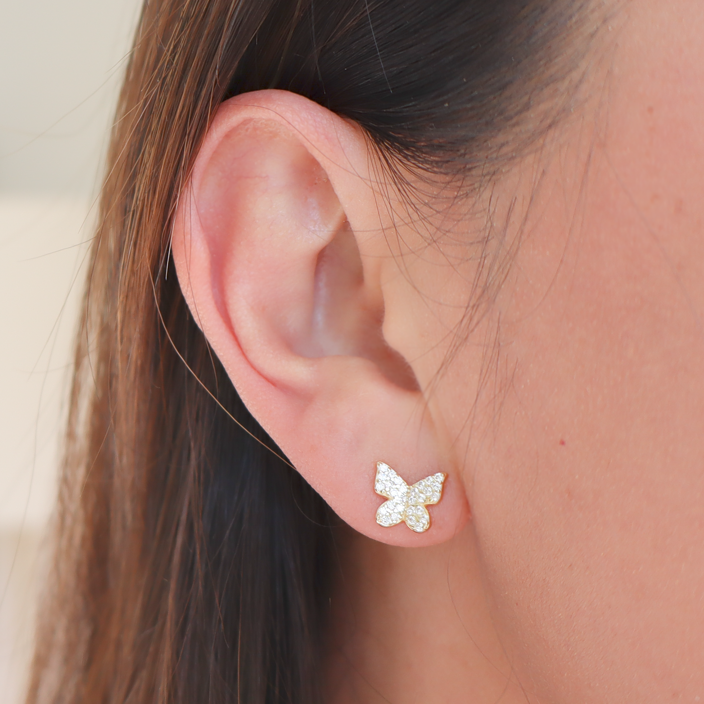 Mariah Pave Butterfly Studs