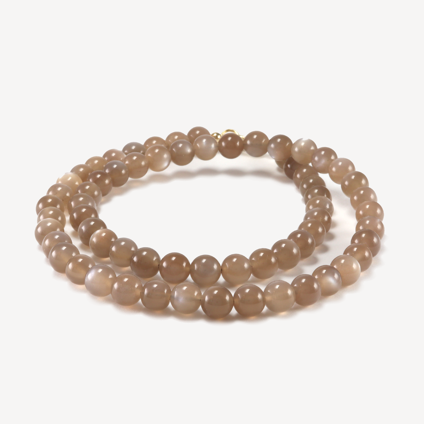 Chocolate Moonstone Beaded Necklace