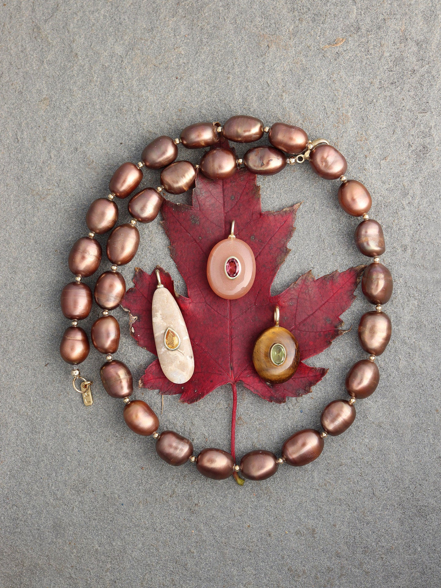 Copper Pearl Necklace