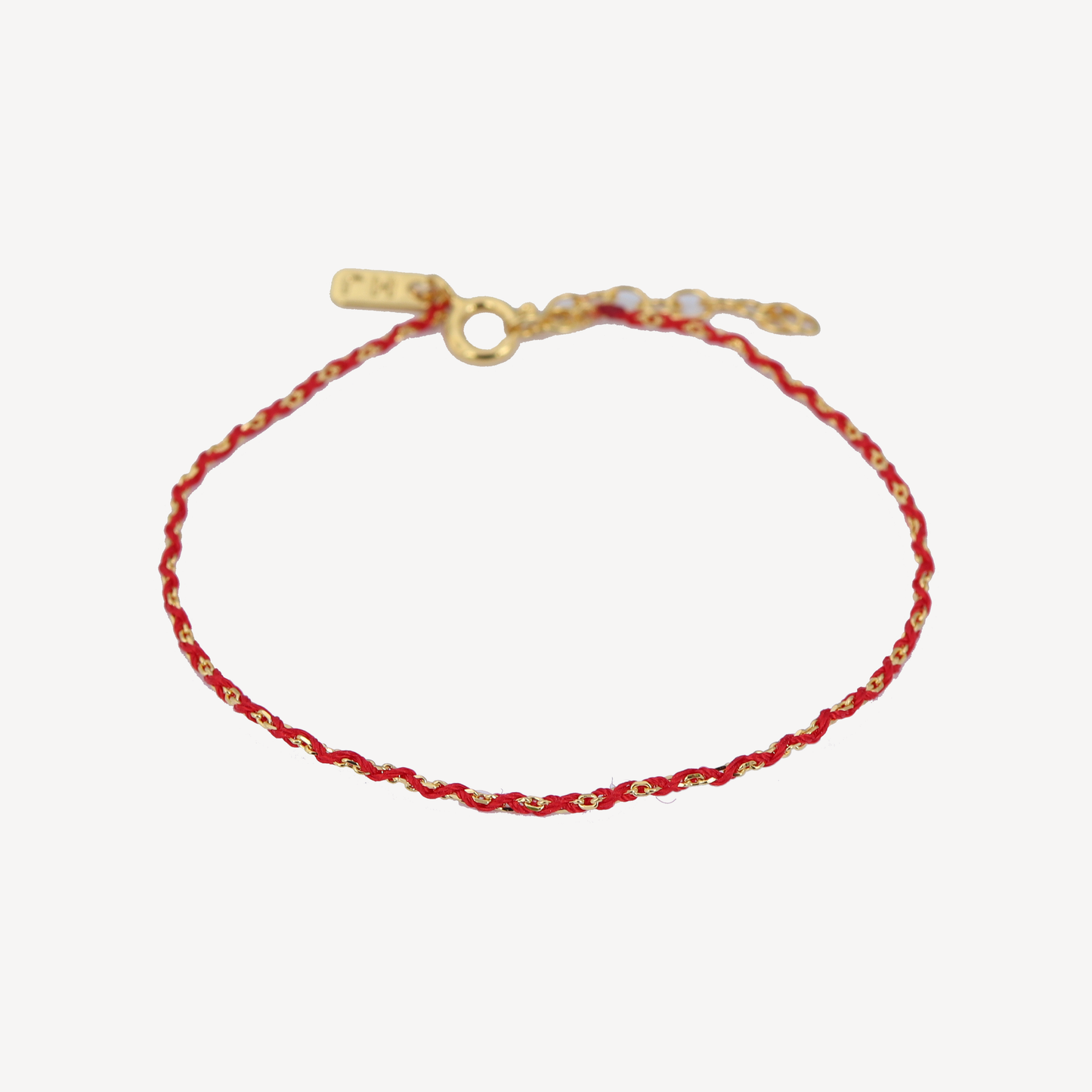 Red Daria Sterling Woven Bracelet