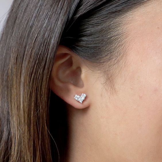 Eternal Flame Heart Studs