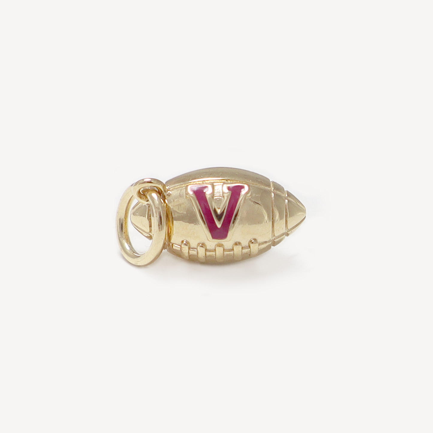 Gold Varsity Football Charm (no chain)