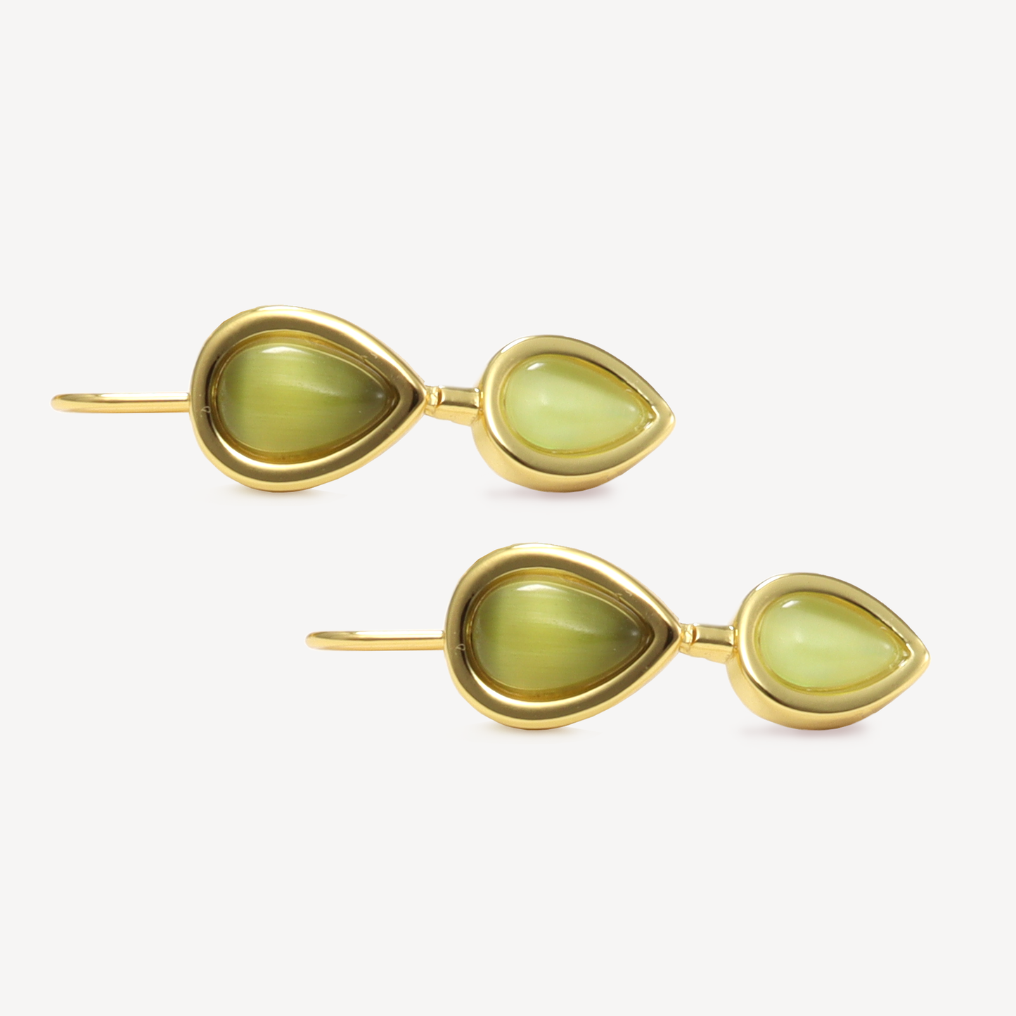 Green Roma Catseye Earring