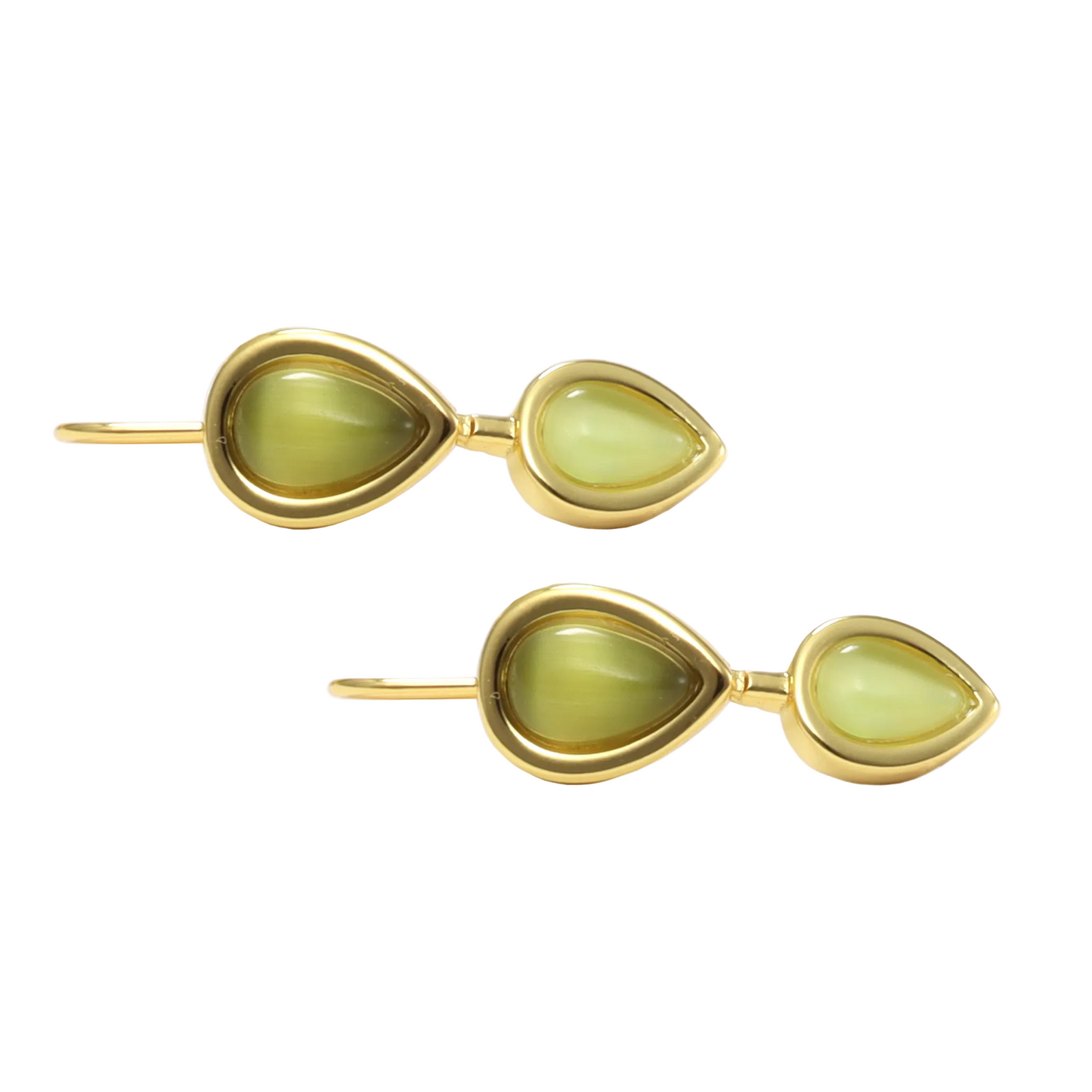 Green Roma Catseye Earring
