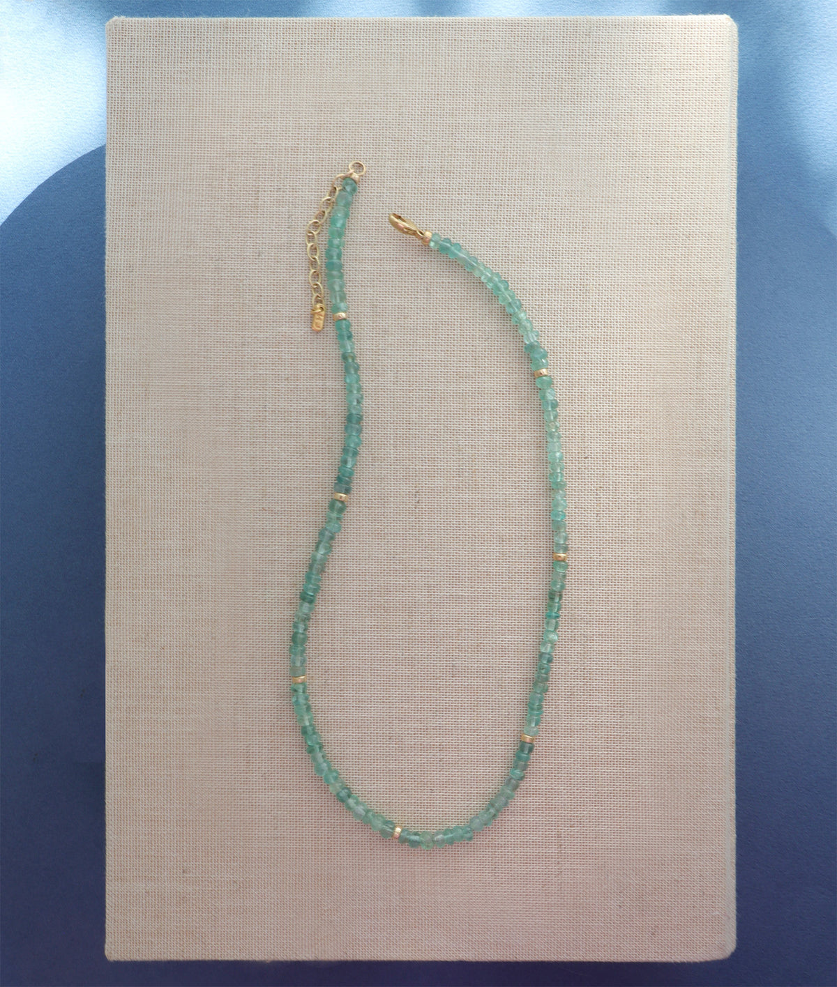 Green Amethyst Rondelle Necklace
