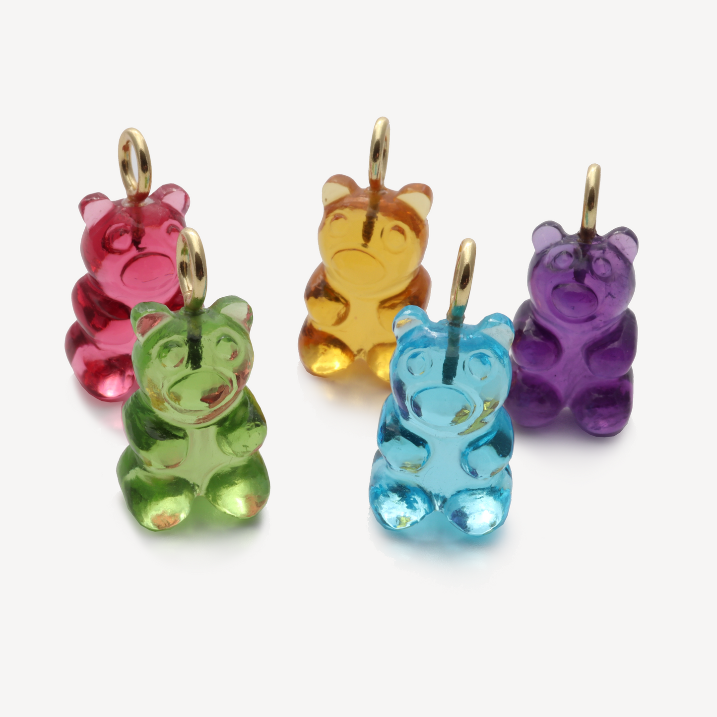 Gemstone Gummy Bear Pendants (No Chain)