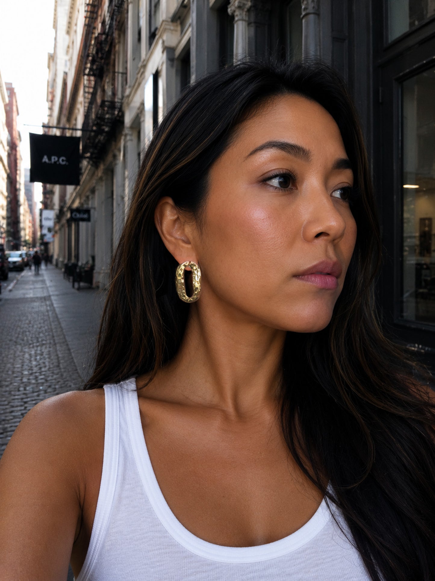 Rue Hammered Earring