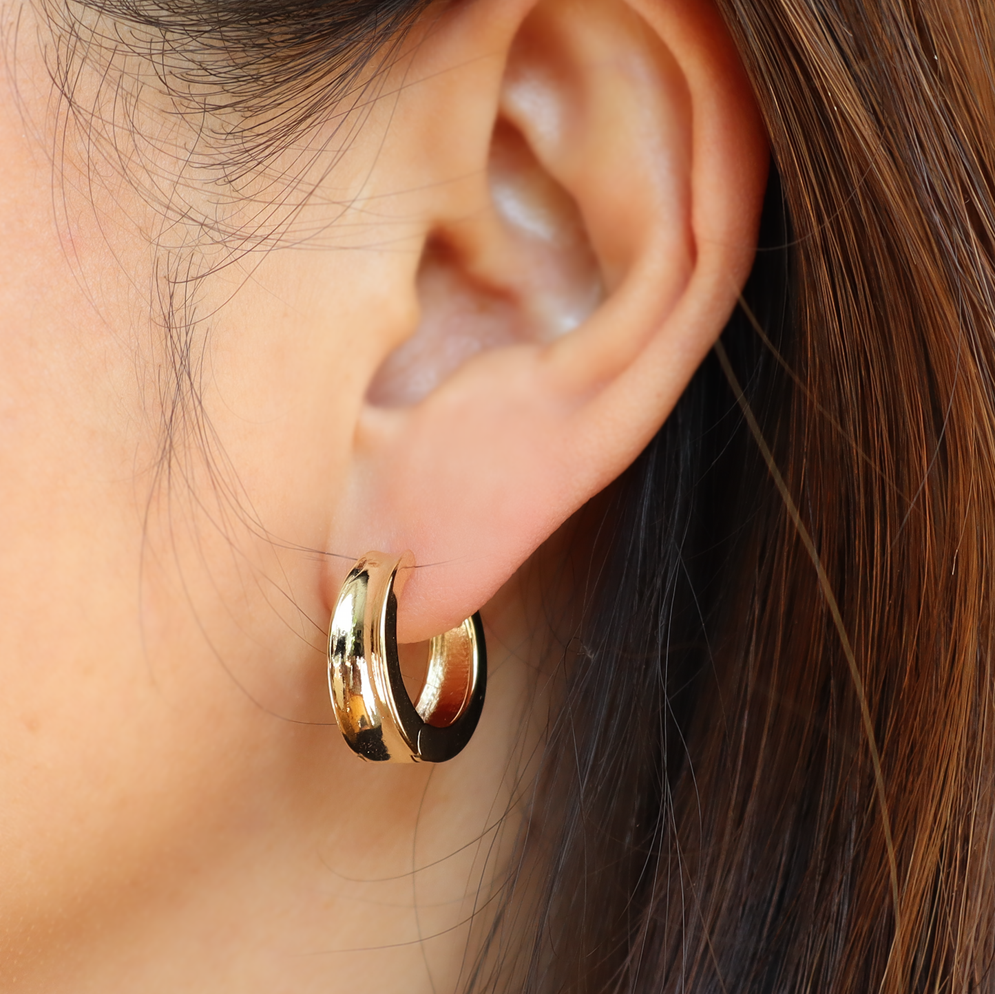 Gold Blanche Sculptural Hoops