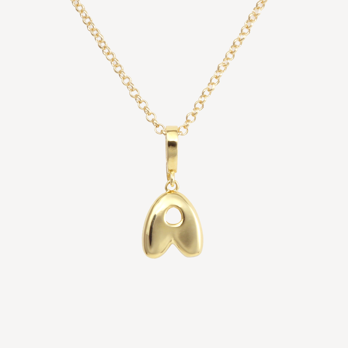 Gold Cloud Initial Necklace