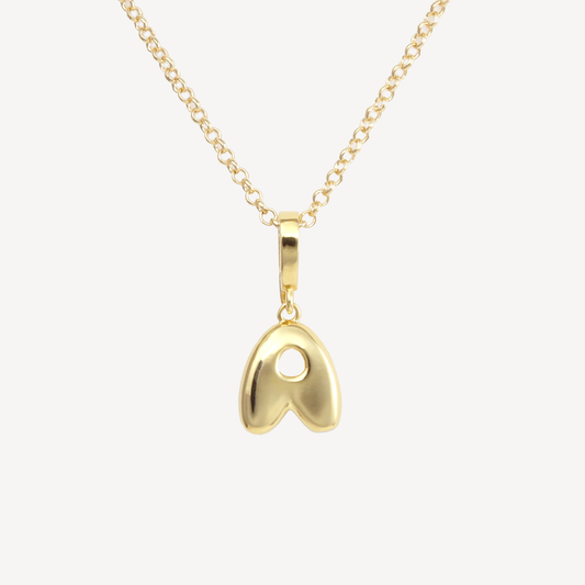 Gold Cloud Initial Necklace