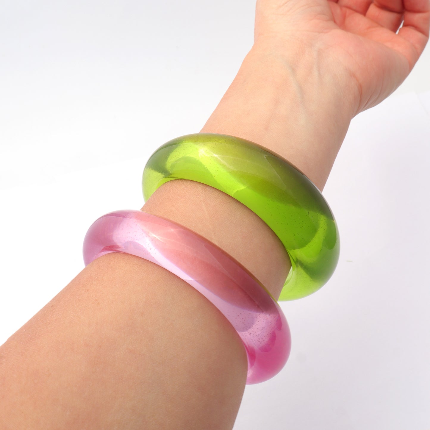 Jelly Pop Resin Bangle Set