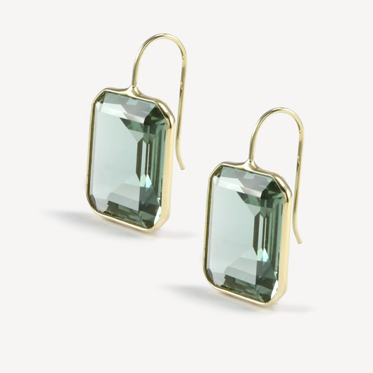 Large Gemma Green Hydro Quartz Drop Earrings