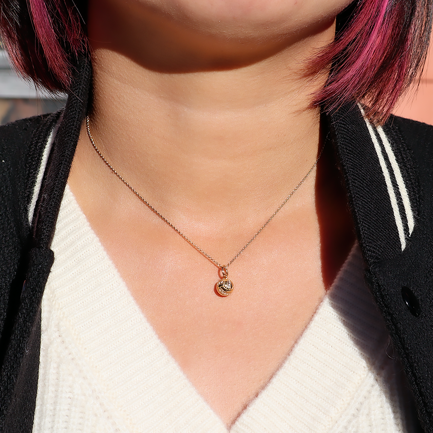 Maverick Volleyball Charm Necklace