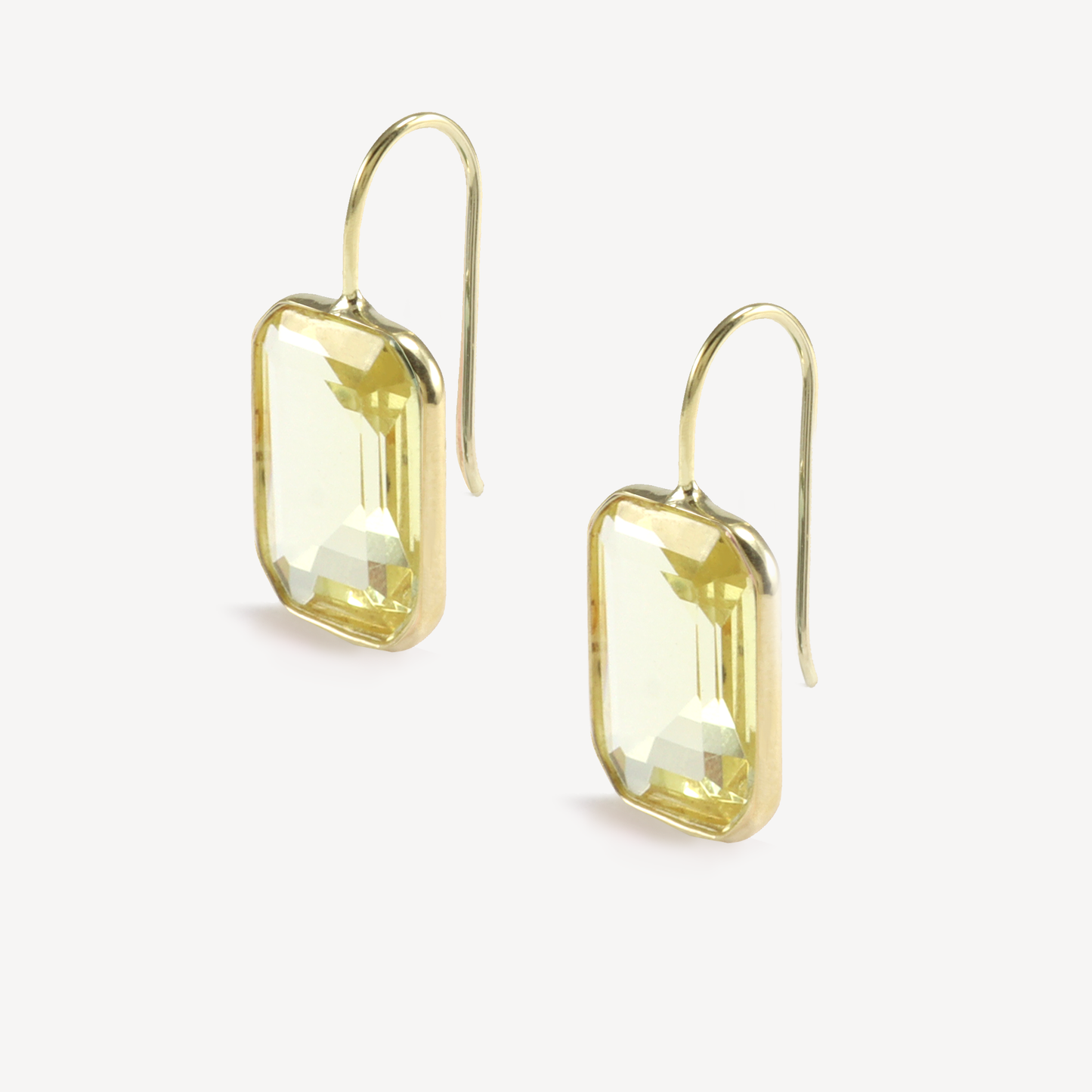 Medium Gemma Lemon Hydro Quartz Drop Earrings