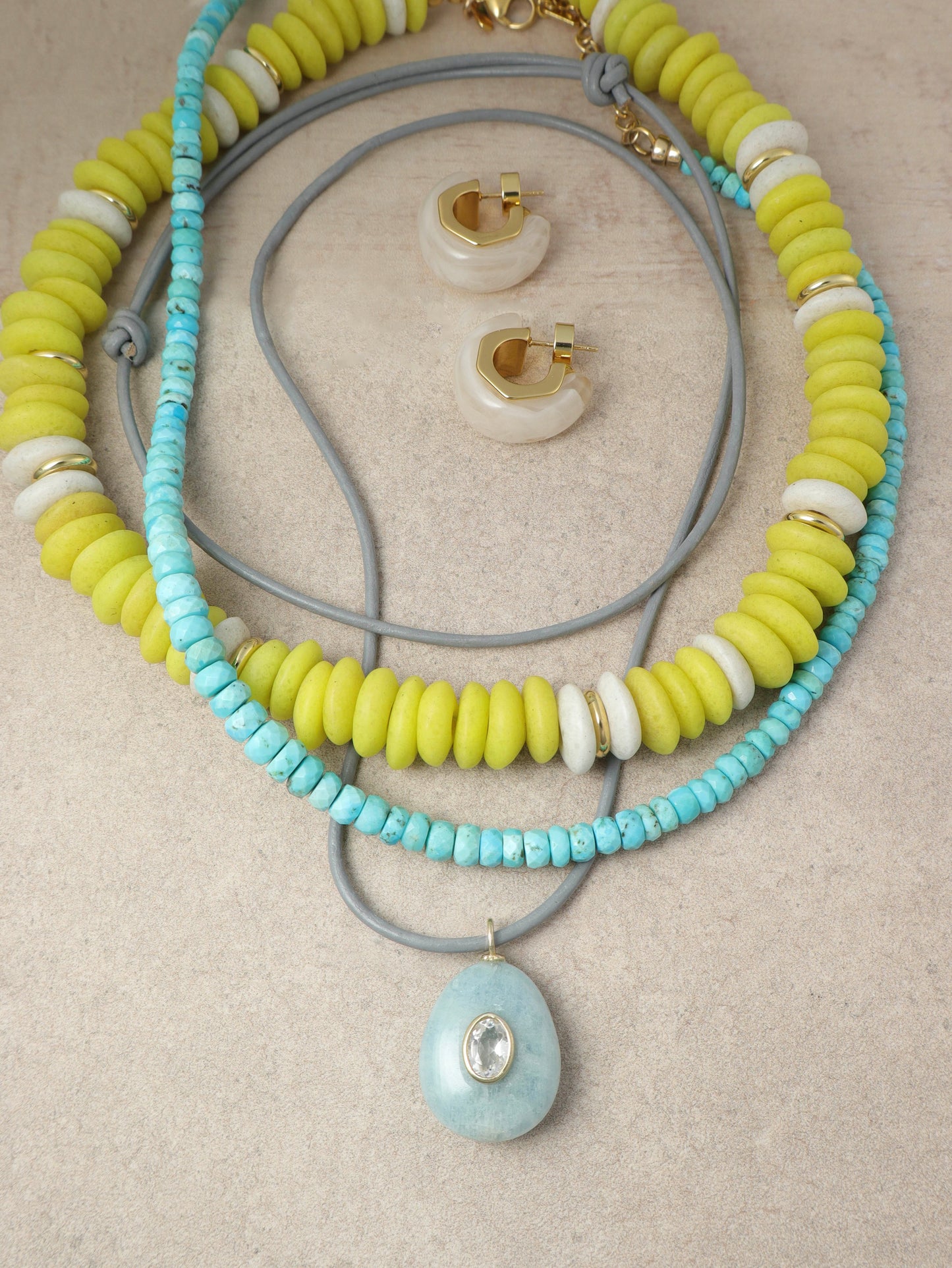 Lemon Yellow Solana Necklace