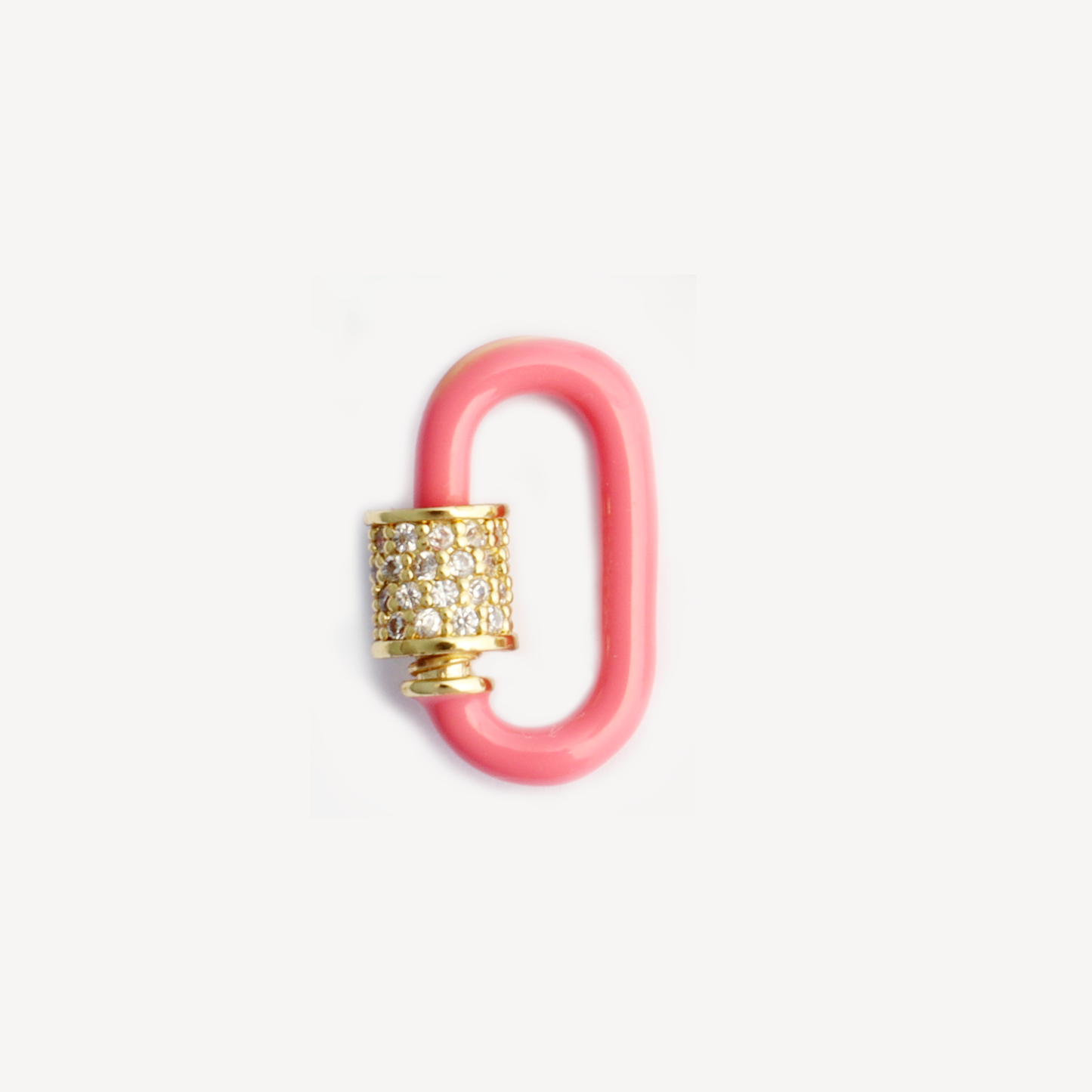 Pink Carabiner with Pave