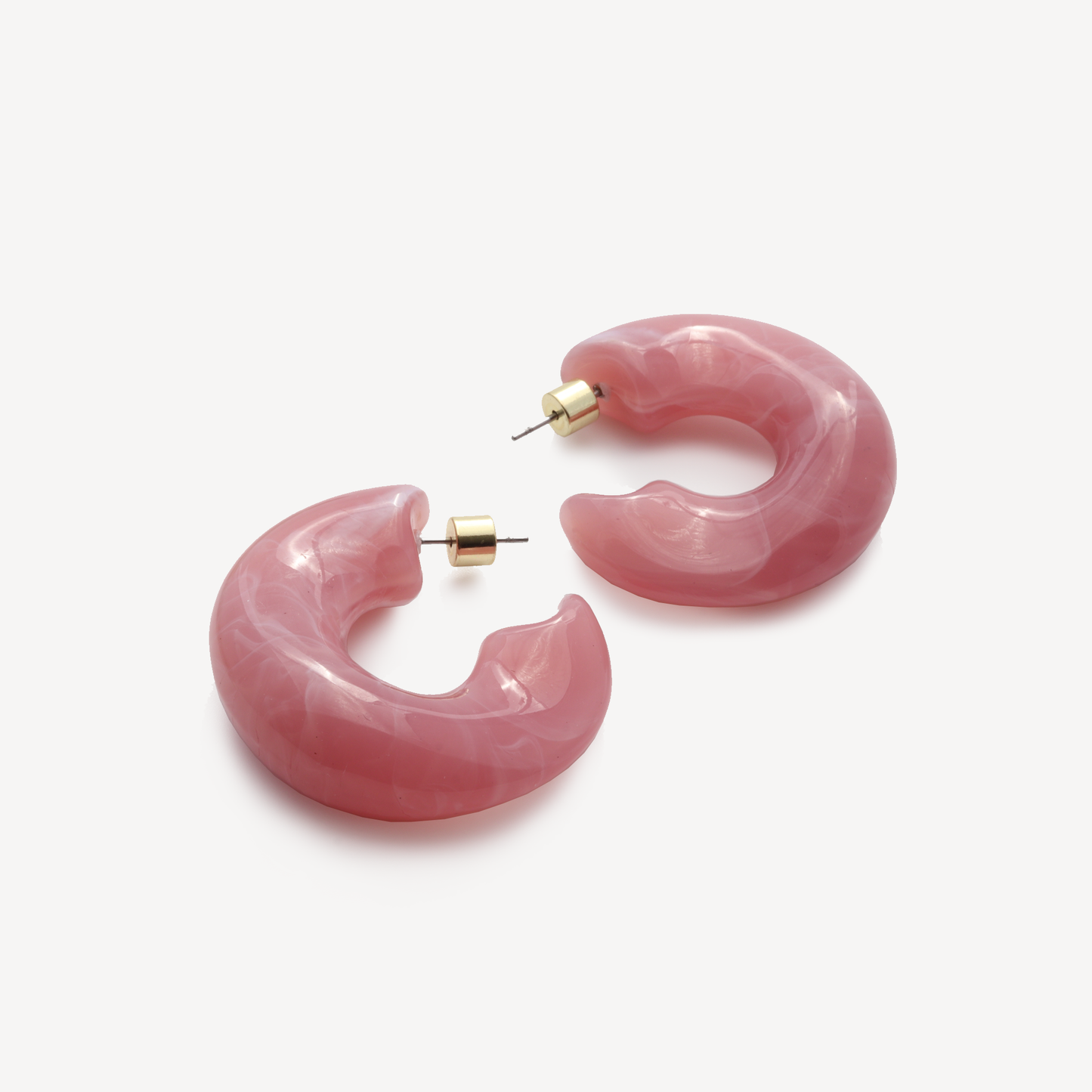 Blush Rena Resin Hoops