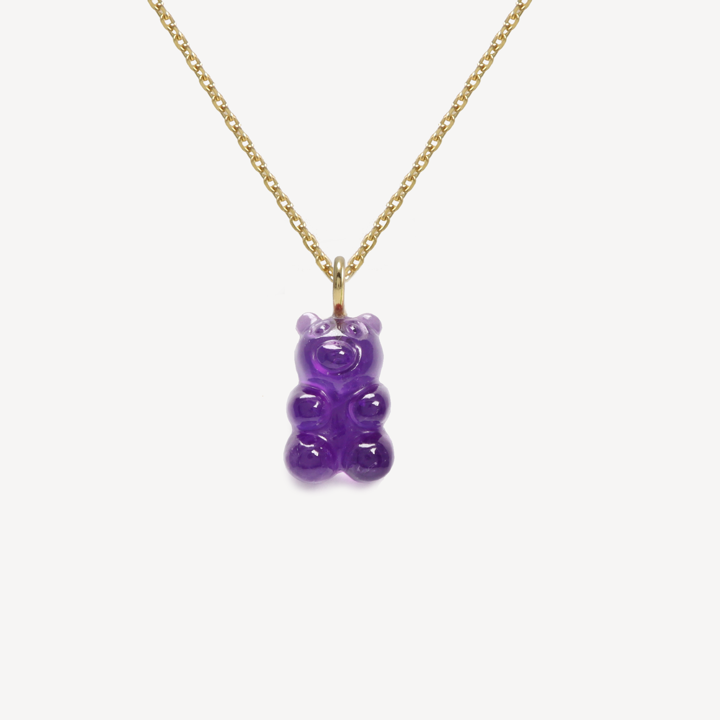 Amethyst Quartz Gummy Bear Necklace