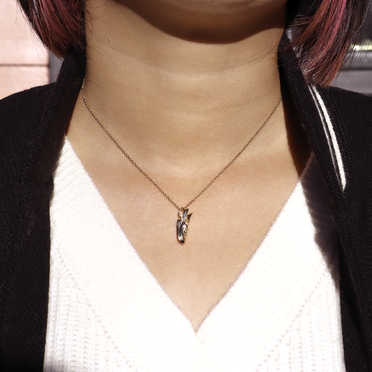 Gold Hermes Running Necklace