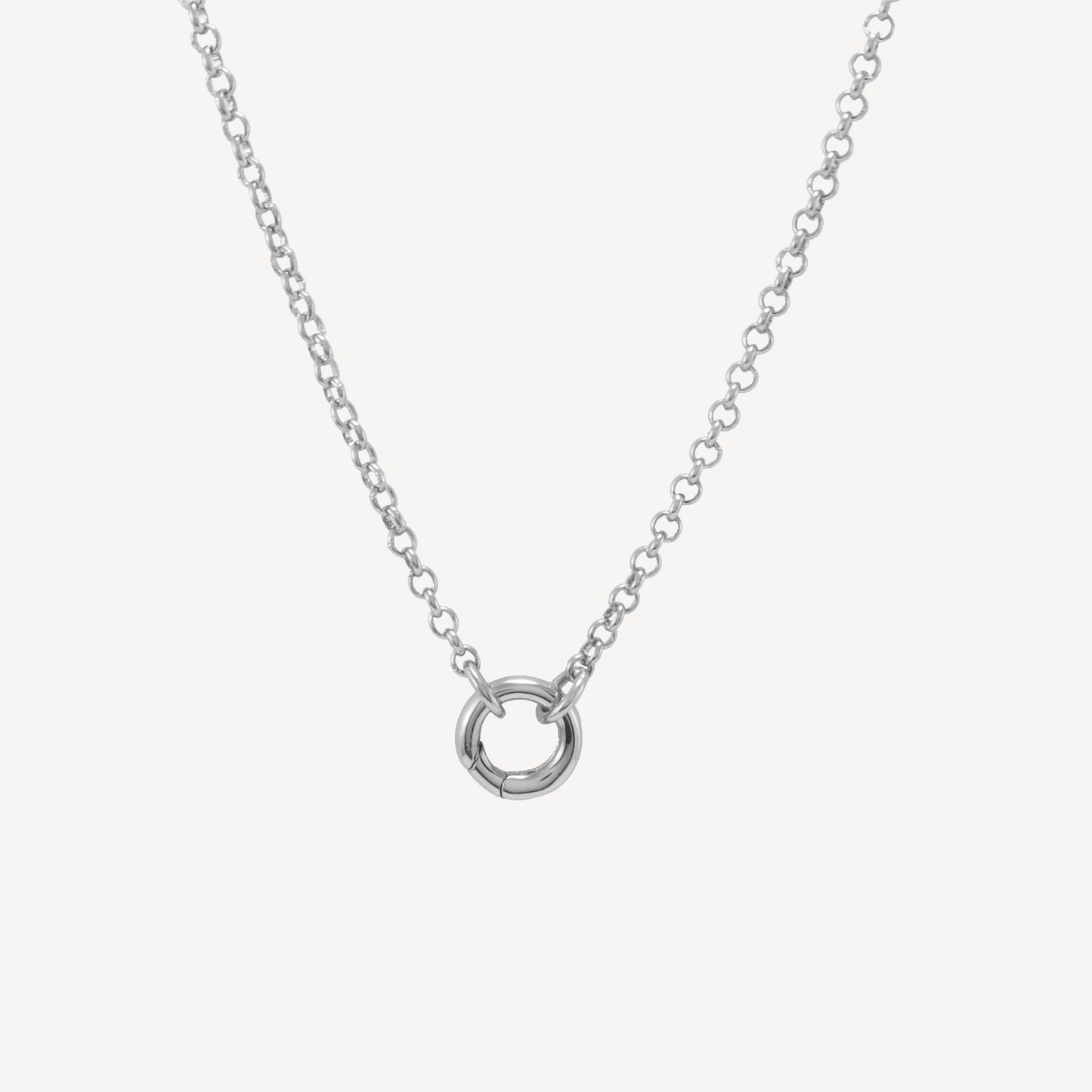 Silver Rolo Lifesaver Necklace