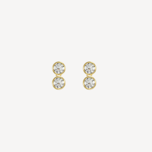 Halo Double Drop Studs
