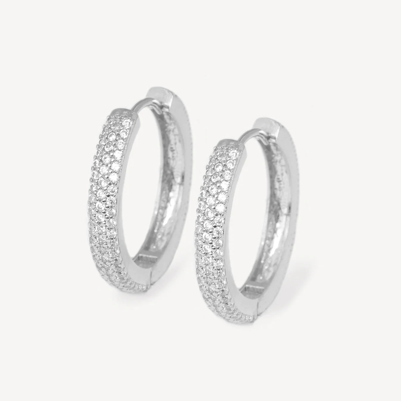 Pamela Pave Hoop Earrings