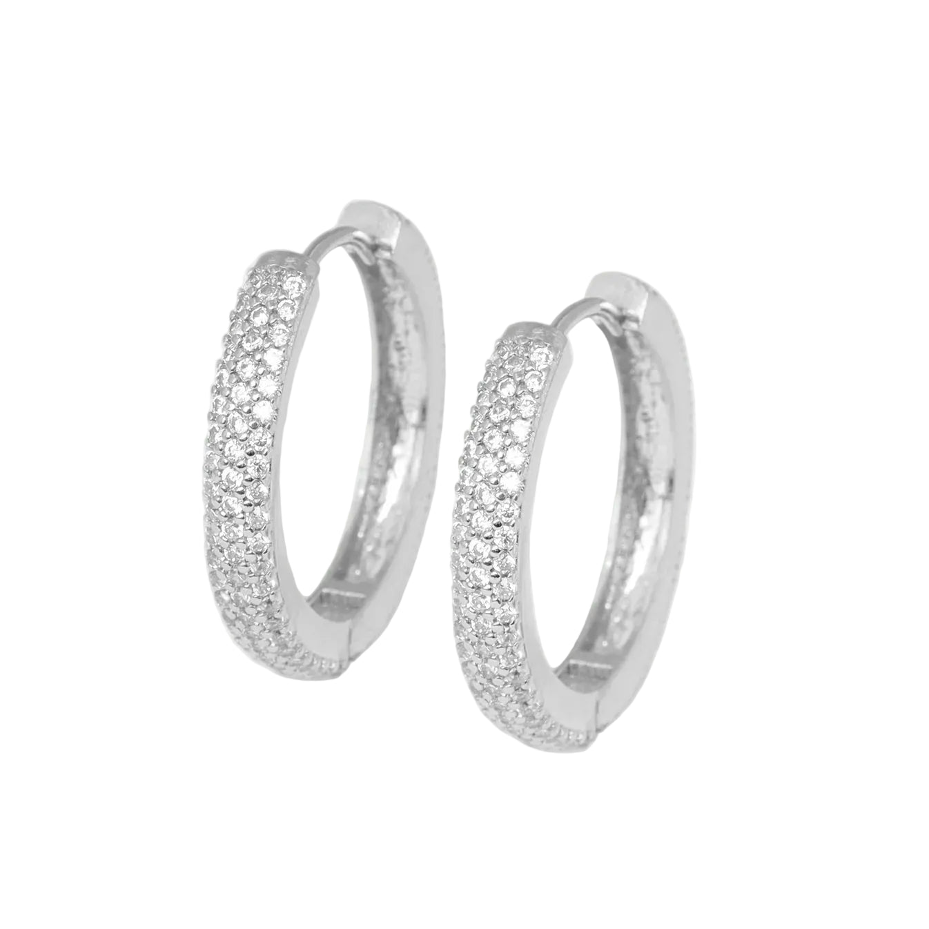 Pamela Pave Hoop Earrings