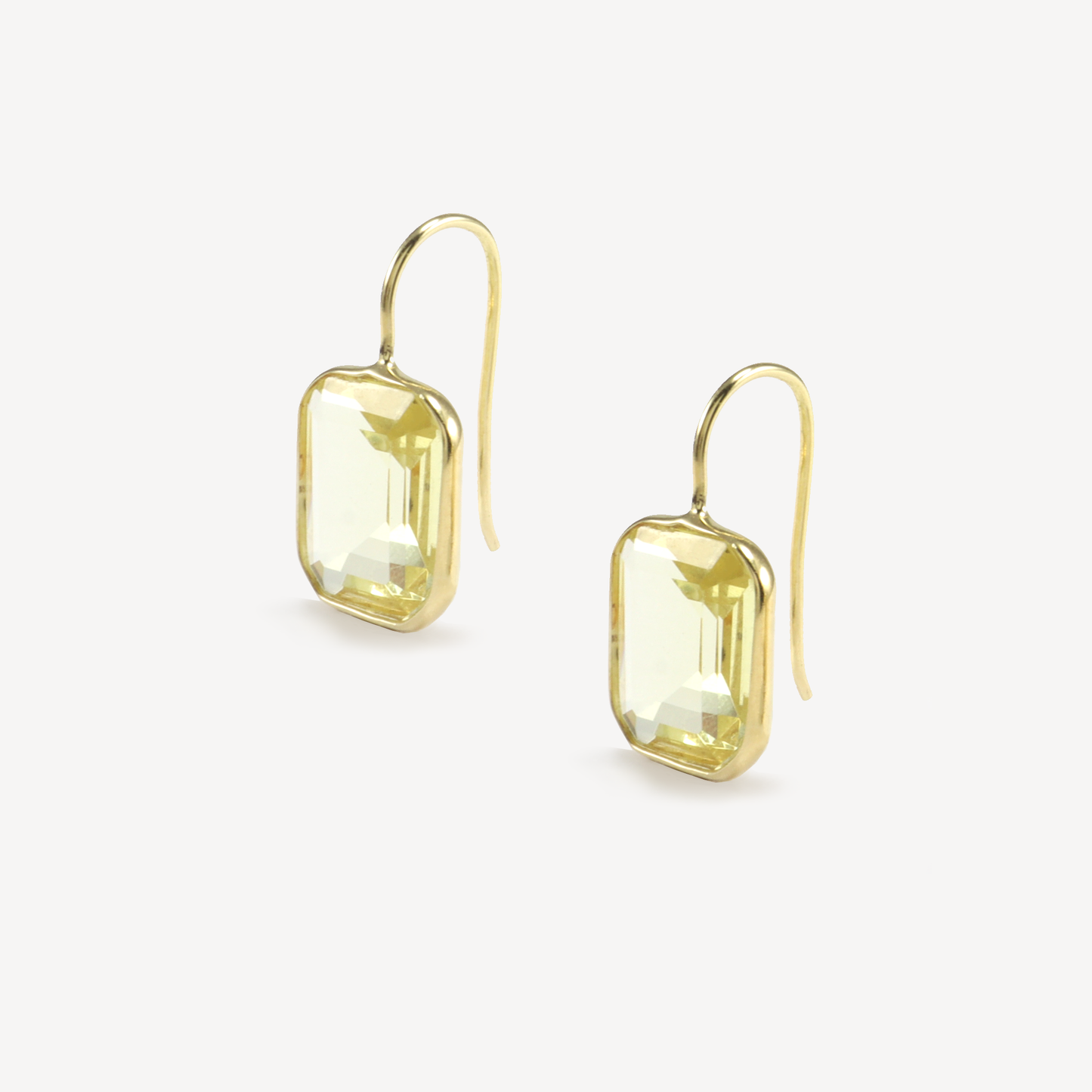 Small Gemma Yellow Hydro Quartz Drop Earrings